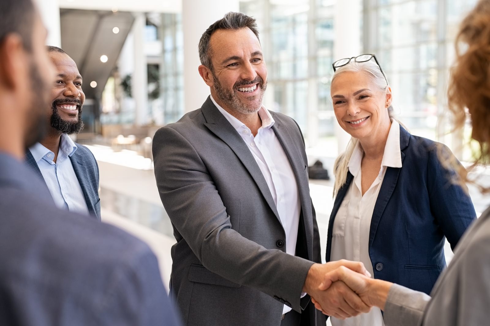 business people shaking hands