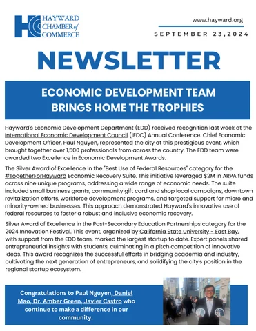September 23, 2024 Newsletter
